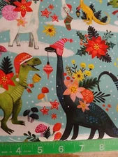 1/2 Half Rawring Holidays Dino Xmas Humor Dear Stella Dmb1849 Blue