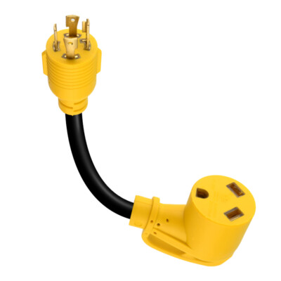 RV Extension Cord Adapter 4 Prong to 30 Amp RV Generator Adapter Cord