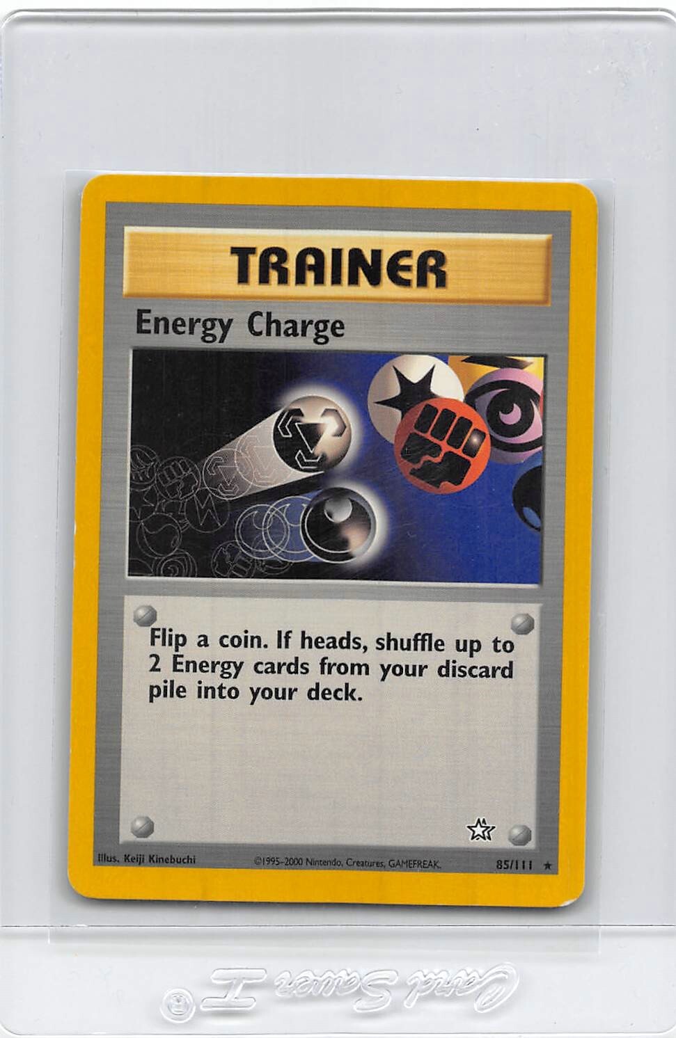 Energy Charge 85/111 - Non-Holo Rare - Neo Genesis - VINTAGE Pokemon Card - NMLP