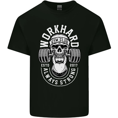 Work Hard Gym Training Top Workout Weights Herren Maglietta Tee Top