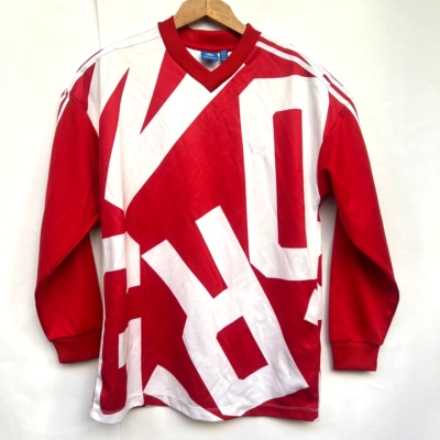 Women's adidas Originals Oversized Red Long-Sleeve Soccer Jersey