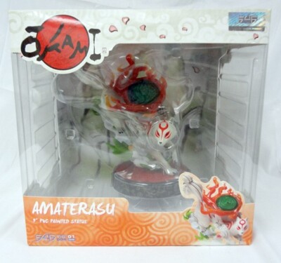 Capcom First 4 Figures Okami Amaterasu 9'' PVC Painted Statue Figure New in Box!