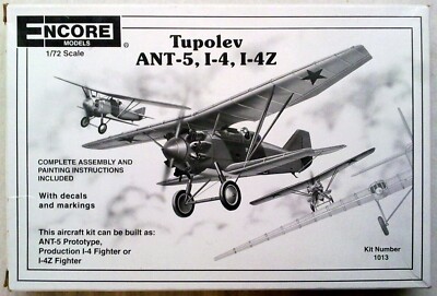 Encore 1013 Tupolev ANT-5, I-4, I-4Z 1:72 Neu Bauteile versiegelt in OVP