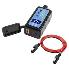 XMSJSIY Motorcycle Phone USB Charger Adapter SAE to Type-C PD & USB Quick Cha...