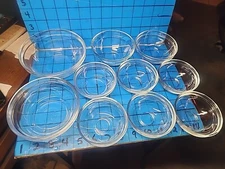Lot of 10 - Duralex & Other Clear Glass Food Prep Recipe Bowls Misc. Sizes VNC 