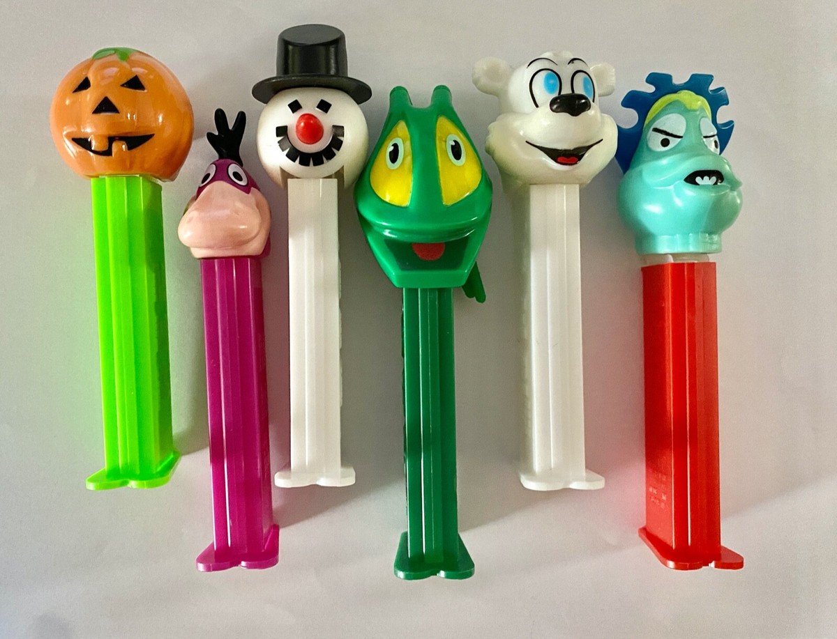 6 Vintage 80s & 90s Pez Candy Dispensers-Polar Bear, Jack-o 6 Vintage 80s & 90s Pez Candy Dispensers-Polar Bear, Jack-o