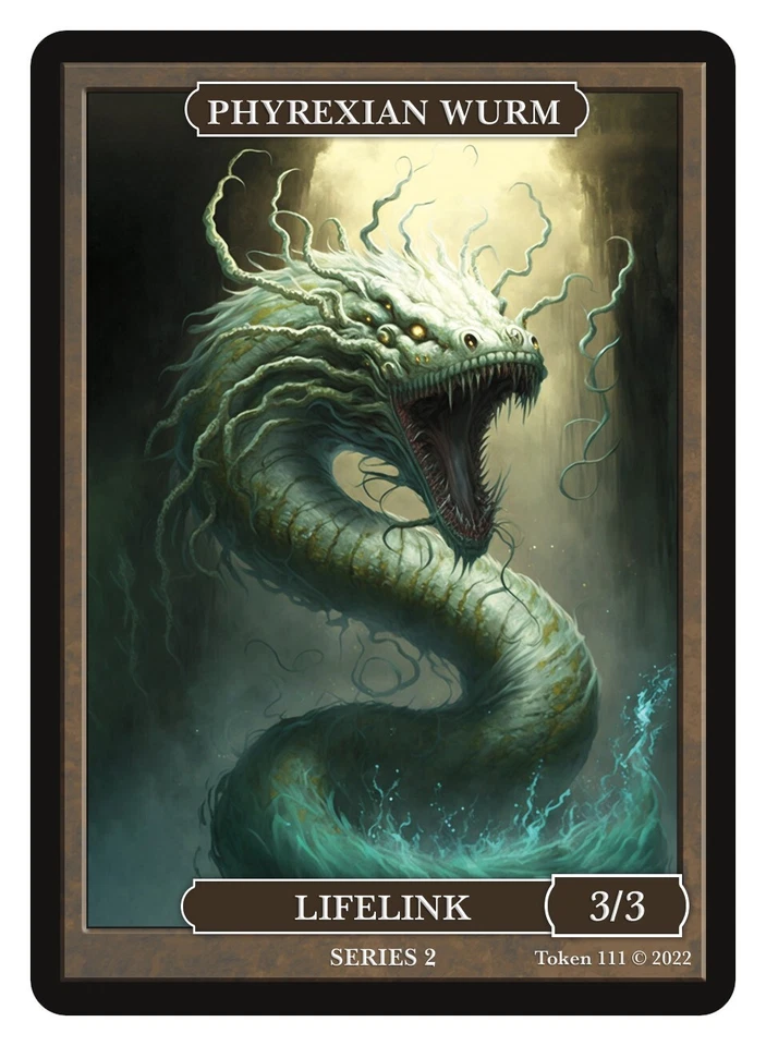 Phrexian Wurm Wurmcoil Engine  Givememana Tokens Series 2 Magic the Gathering - Image 2 of 4