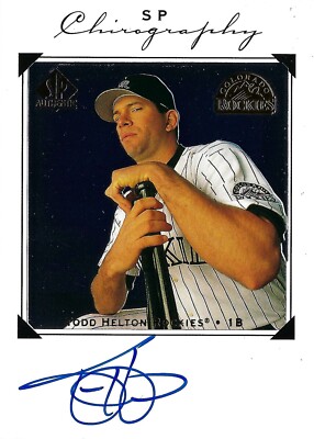 Todd Helton 1998 Ud Sp Chirography Auto Autograph Colorado Rockies Hof 