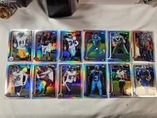 2025 Topps Chrome Football Lot of 16 cards Silver and Leather Refractors BIN
