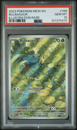 PSA 10 Gem Mint Bulbasaur 166/165 Sv: Scarlet & Violet 151