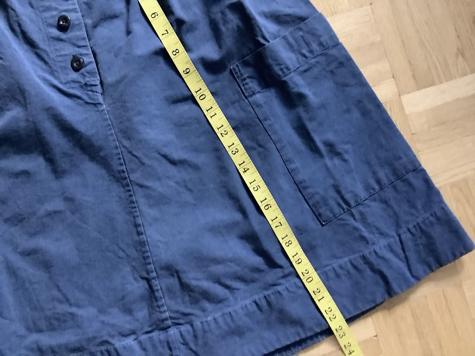MHL By Margaret Howell Gathered Pocket Skirt. Blue Size S image 6