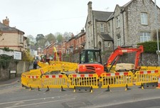 Photo 6x4 Roadworks on Church Road, Newton Abbot These gas works have gra c2016