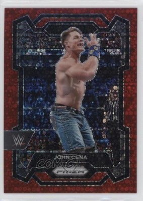 2024 Panini Prizm WWE Red Under Card Prizm 76/99 John Cena #156 9et