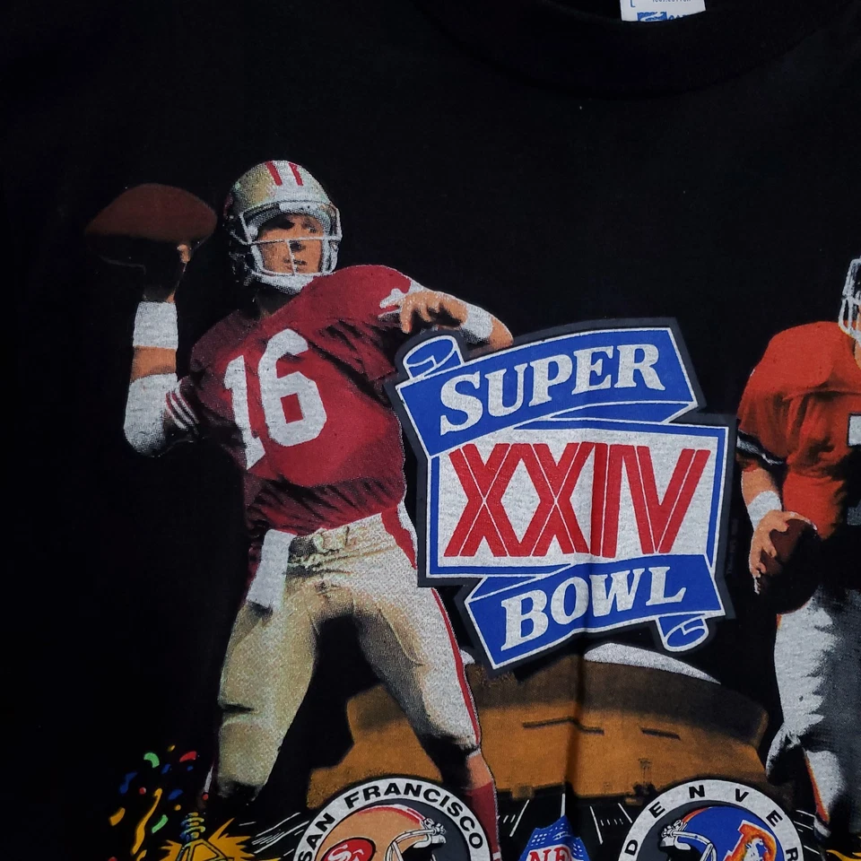 Camisa Vintage 1990 Super Bowl XXIV Grande San Francisco 49ers Vs Denver Broncos - Imagem 4 de 4