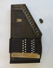 Vintage Oscar Schmidt Autoharp Model 73 With 12 Cords With Original Case
