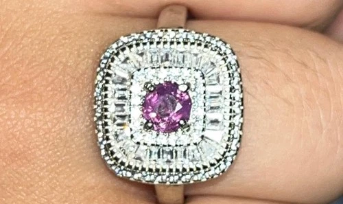 Azad Mine Pink kashmir sapphire ring