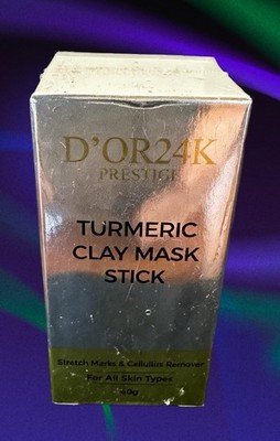 D'OR24K Prestige Turmeric Clay Mask Stick for Stretch Marks & Cellulitis, 50g
