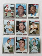 1970 Topps Baseball Lot (9) Pat Corrales Jim Shellenback Al Jackson Russ Gibson