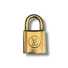 Authentic Louis Vuitton Gold Padlock 228 Solid Brass Signed