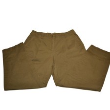 Talbots Womens Olive Green Cotton Blend Chino Pants Size 6 Casual Office Luxury