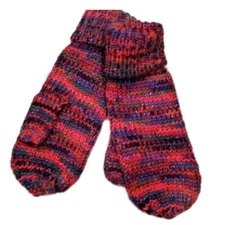 Envision Avenue Womens Soft Knit Snow Mittens Pink and Purple