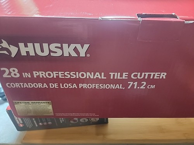 #ad Husky 28quot; Tile Cutter w Tungsten Carbide Blade Adjustable Gauge 1009557380 $59.95