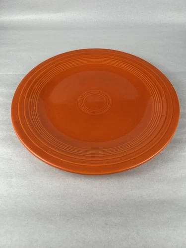 1936 Vintage FIESTAWARE PLATE RADIOACTIVE RED ORANGE GLAZE 10 1/2 INCH PLATE