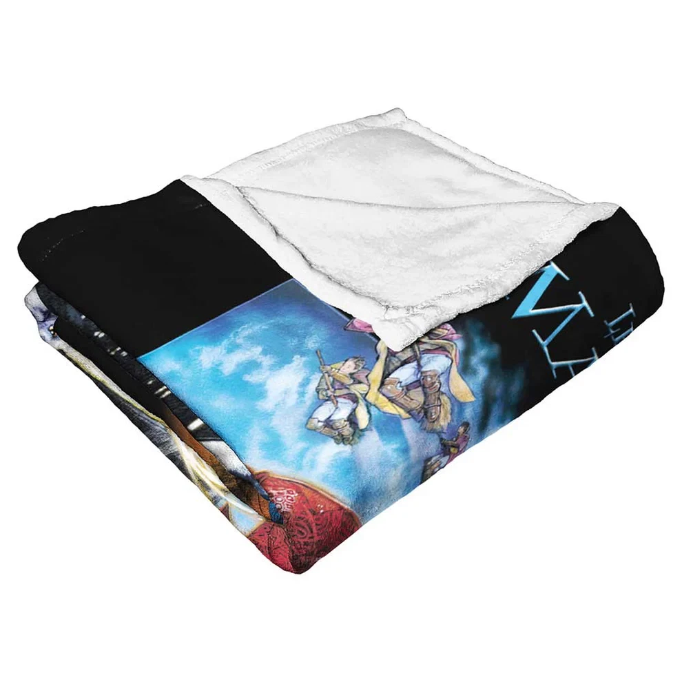Fantasy Wizard School Fleece Throw Blanket