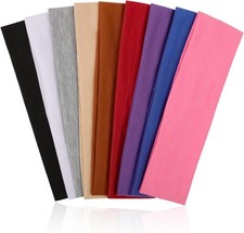 9 Pcs Headbands for Women Men, Non Slip Sweat Band