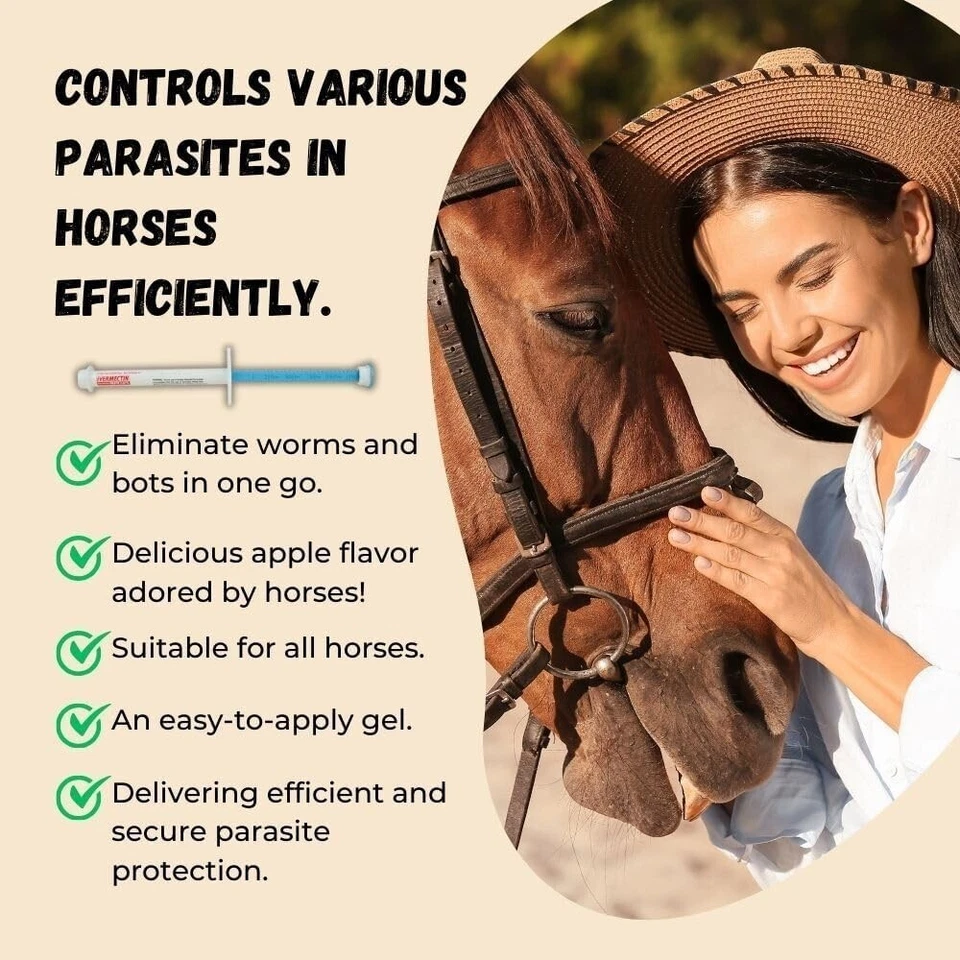 10/20/30/50 paquetes en caja pasta caballo desparasitador sabor manzana gusano EXP 4/2026 Foto 2 de 3