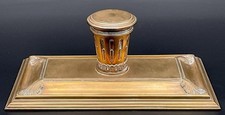 RARE Antique Gibbons Wolverhampton Solid Copper Inkwell very heavy