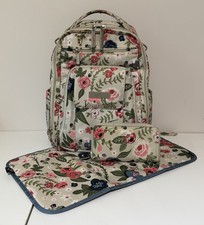 Tula x Jujube Rosy Posy Be Right Back BRB Diaper Bag W/ Changing Pad Wallet