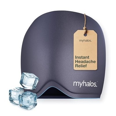MyHalos Migraine Relief Cap Ice Pack Cold Therapy Headache