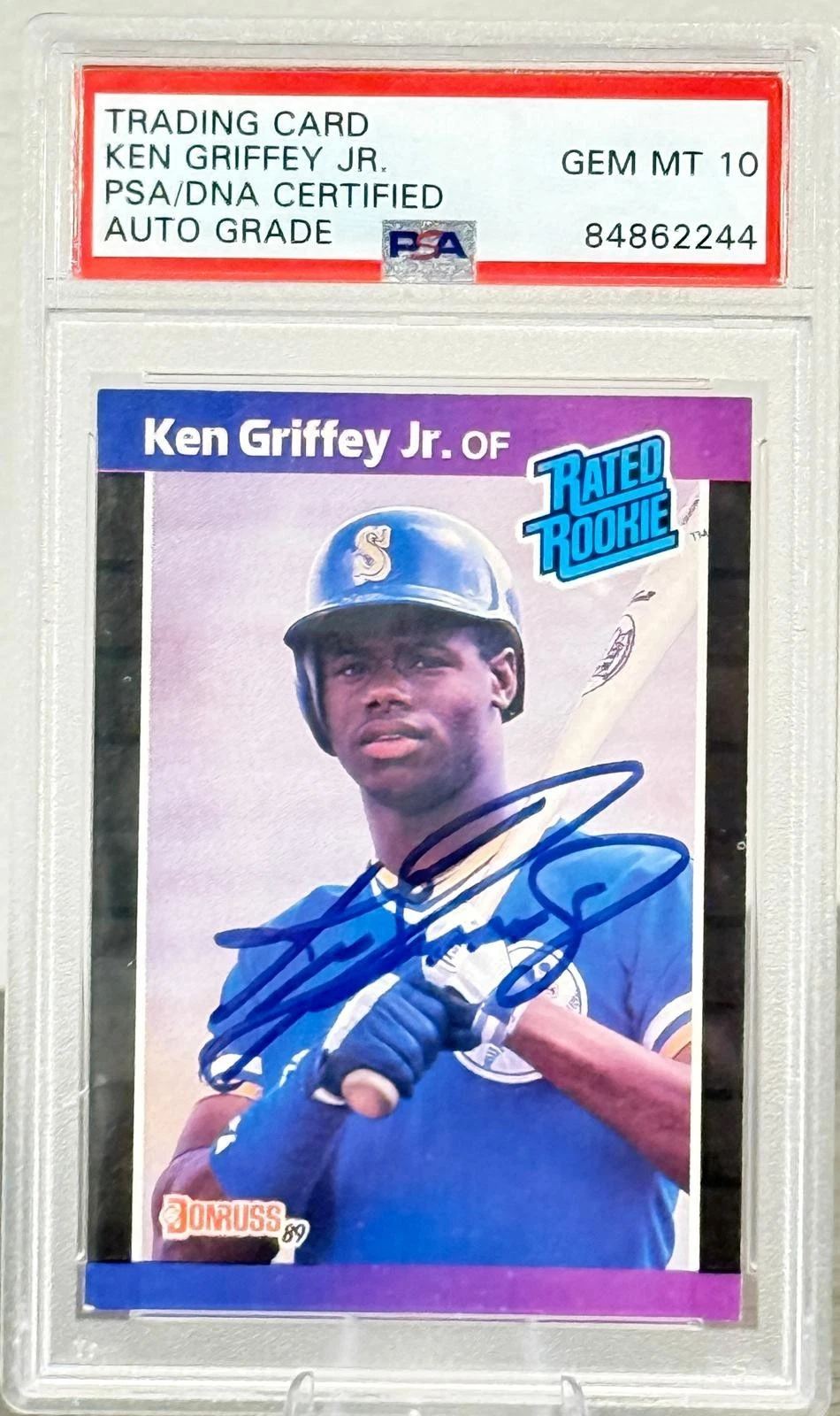 Deal for 1989 DONRUSS #33 KEN GRIFFEY JR. RC RATED ROOKIE AUTO HOF PSA 10