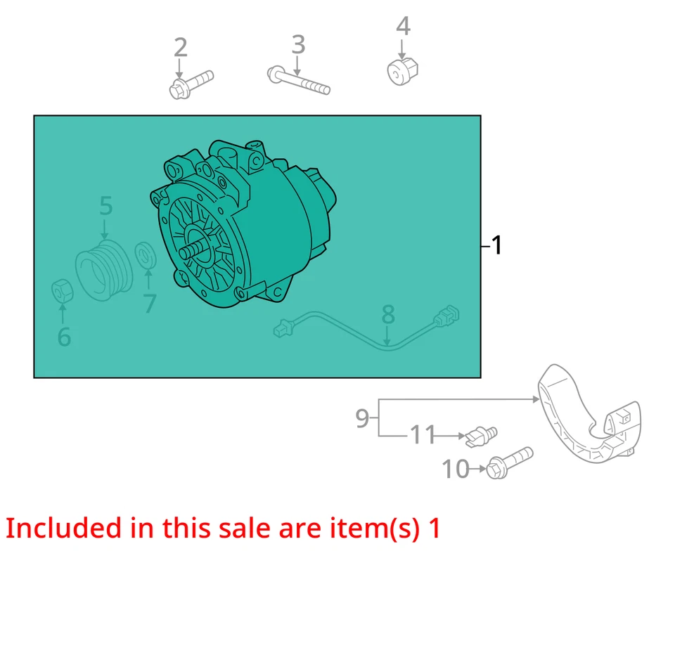 Оригинальный генератор переменного тока 2010 Porsche Panamera 85 000 миль - LKQ336918278 - Изображение 4 из 4