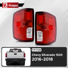 Pair LED Tail Lights For 2016-2018 Chevy Silverado 1500 w/ Bulbs Left+Right Side