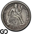 1885 Seated Liberty Dime, Choice XF