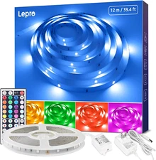 LED Strip Lights, 39.4Ft RGB LED Strips, 5050 SMD LED Color Changing Strip Light