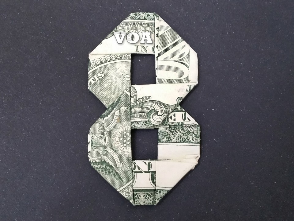 MONEY ORIGAMI LETTERS Made with REAL TWO Dollar Bill Cash Currency ...