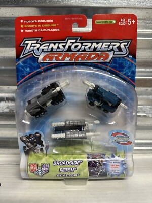 Transformers Armada Night Attack Mini-Con Team Broadside Fetch Scattor Original