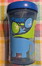 First years Nuk Blue Green Dinasour sippy cup Pre Owned Original Owner