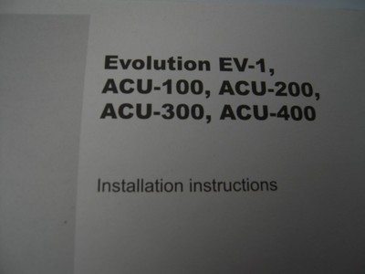 Raymarine  EV-1 ACU-100 ACU-200 ACU-300 ACU-400 Install Instructions