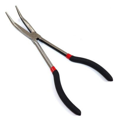 Gebogene extra lange Anglerzange DELIXI 27,5 cm; Hakenlöser für große Raubfische