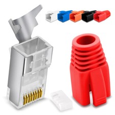 Netzwerk Stecker Netzwerkstecker CAT7 CAT 7A CAT6A CAT5 RJ45 vergoldete Kontakte