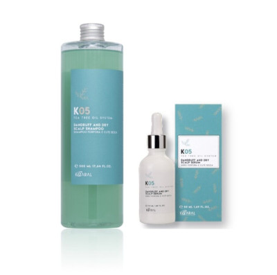 K05 Schuppen und trockene Kopfhaut Shampoo 500ml & Haarserum 50ml von KAARAL