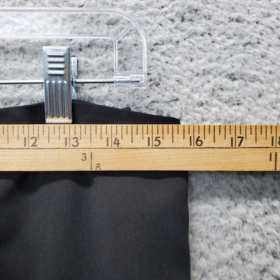 Falda recta y lápiz Anne Klein para mujer 6 negra forrada de poliéster ventilada cremallera trasera Foto 4 de 4