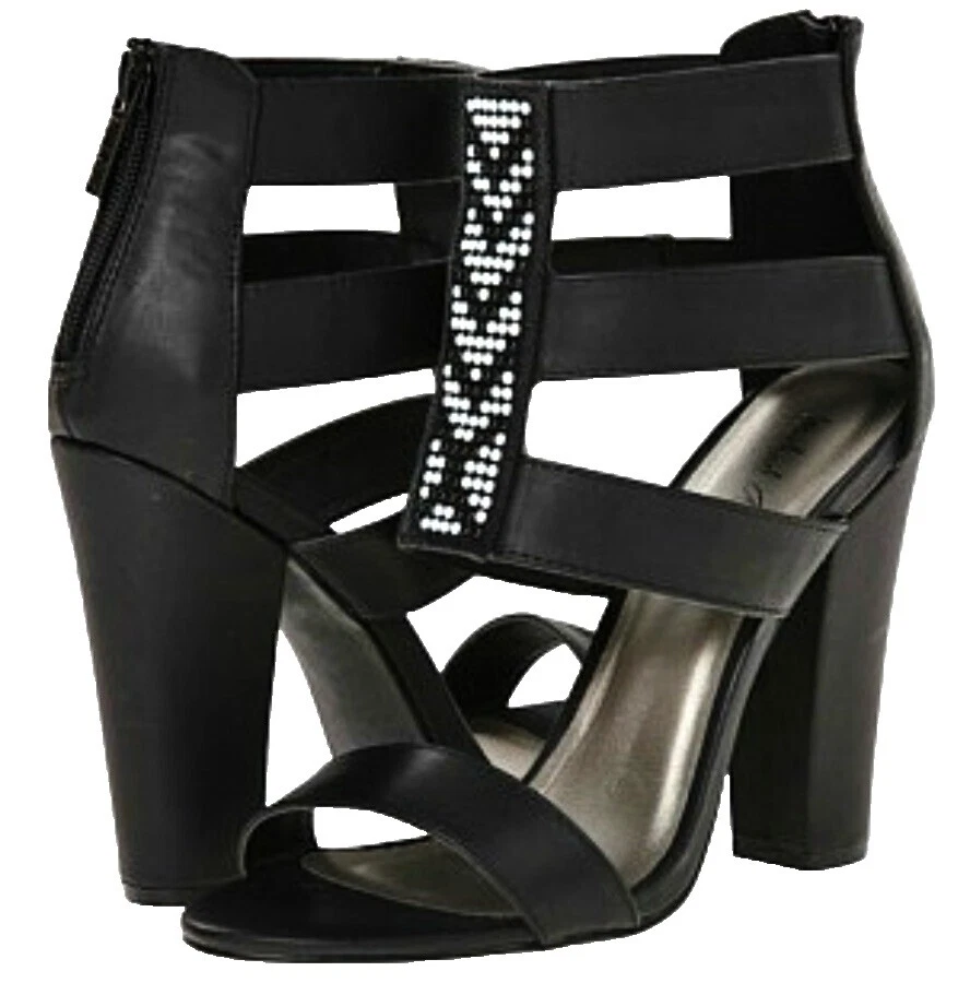 Salto Alto PRETO Cinta de Tornozelo Michael Antonio para mulheres