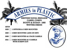 Armies in Plastic - Naval Brigade Camel Corps Winter Men & Pack Camels 54mm 5640