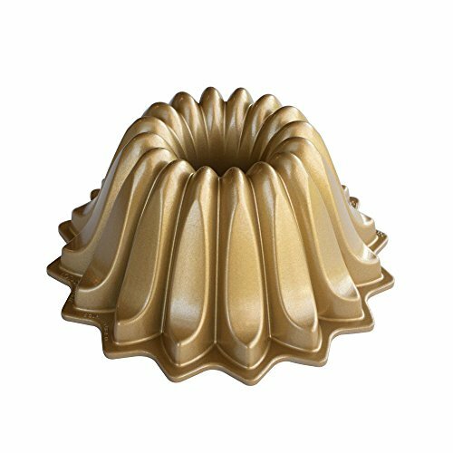 Nordic Ware Stampo Bundt Lotus, Alluminio, Oro, 21,6 x 21,6 x 9,5 cm (D9K)
