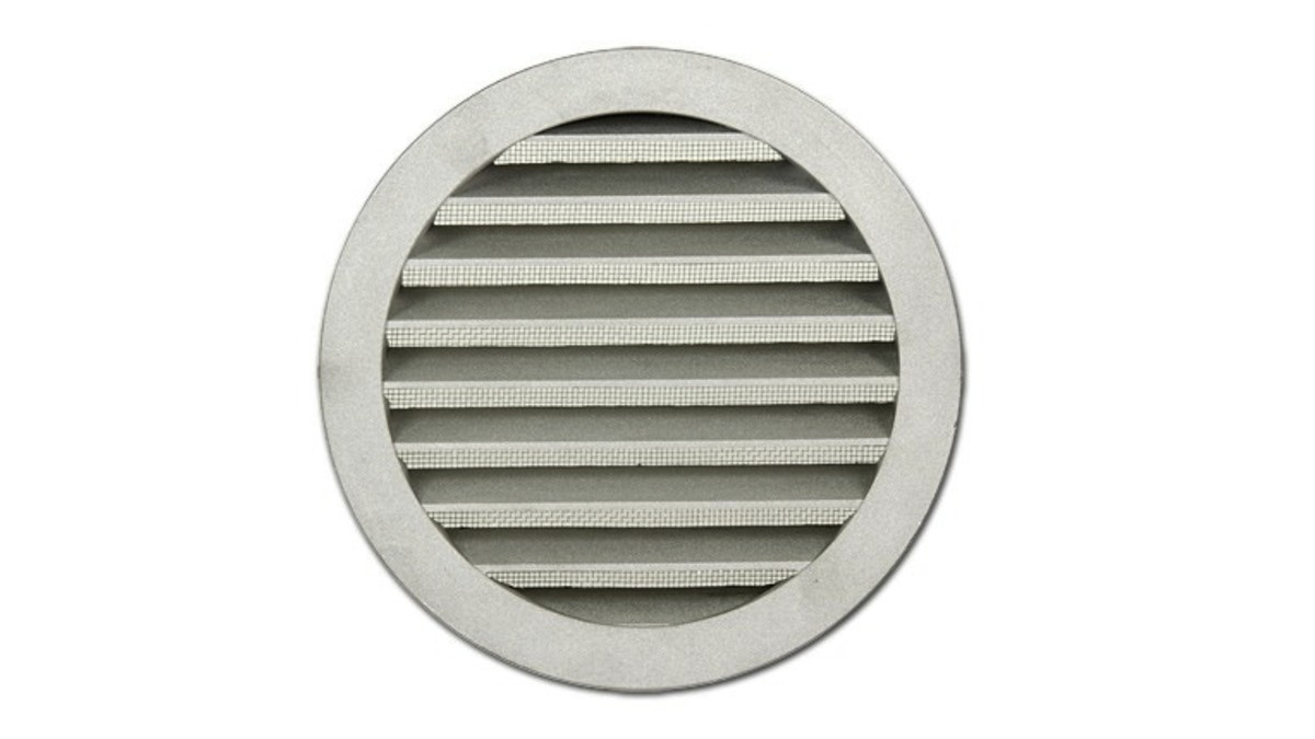Byson Lüftungsgitter 125 Mm – Weiße Schwerkraftklappe Für Externe Lüftung